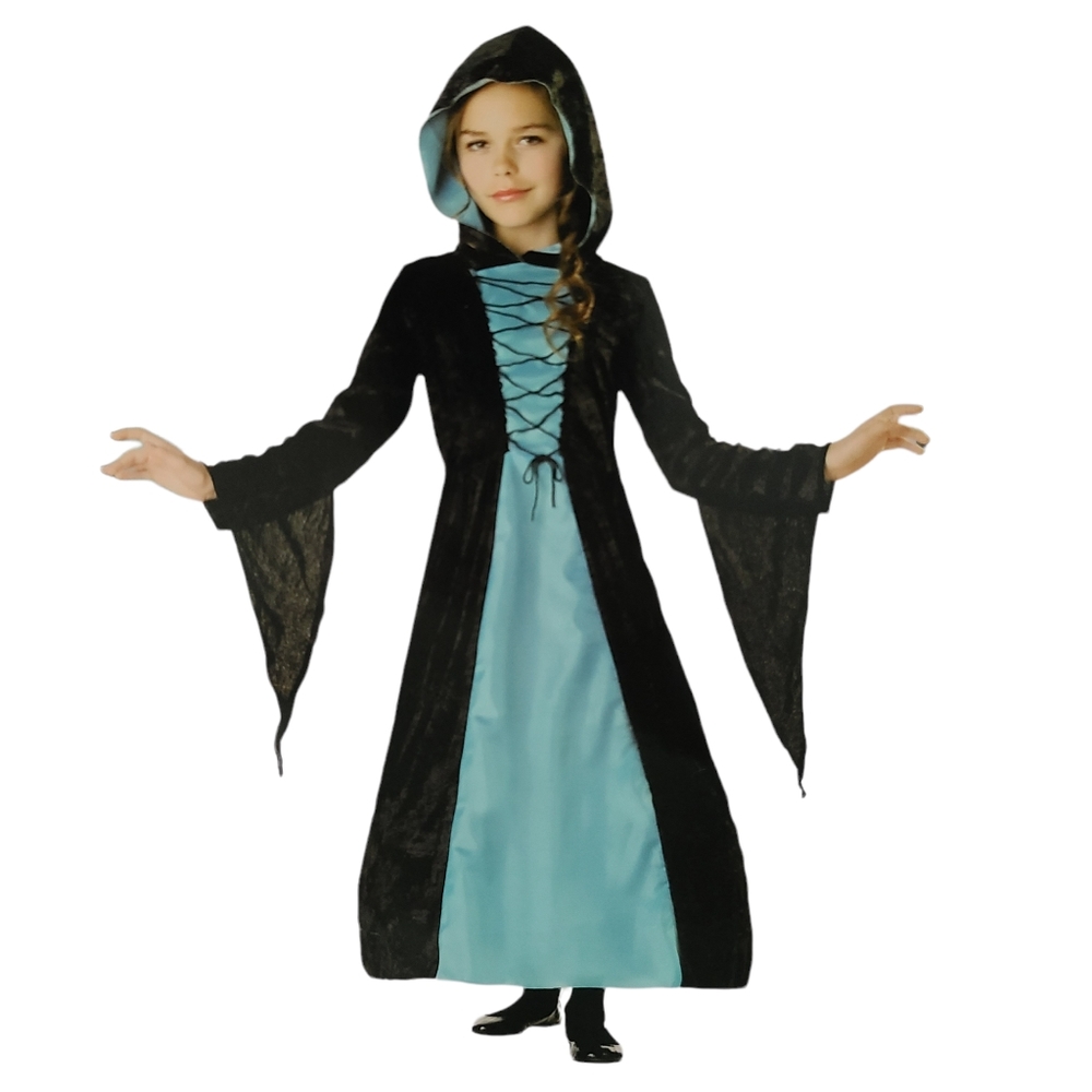 Dark Empress Totally Ghoul Hooded Velvet Like Hoop Dress Size L